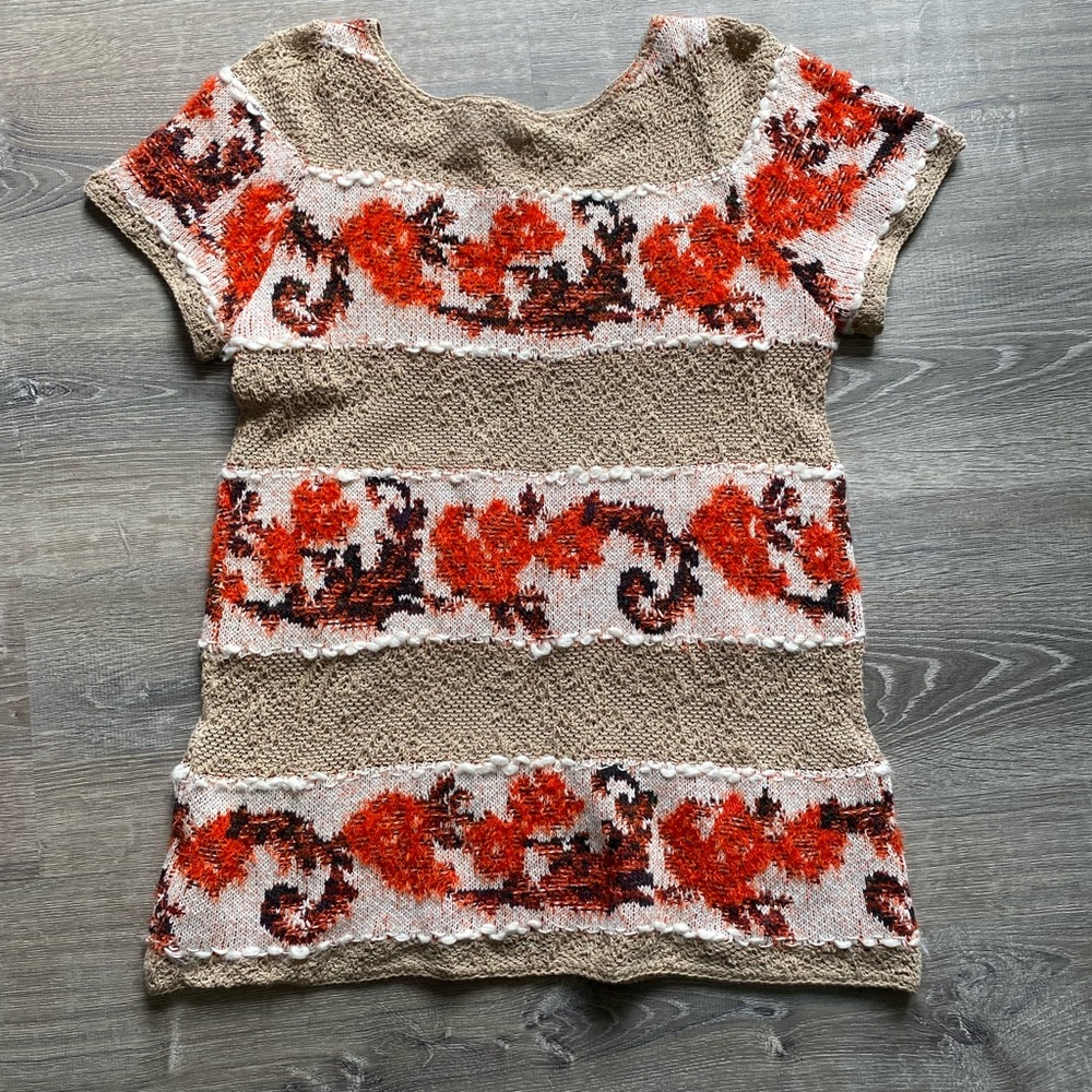 Anthropologie Knitted and knotted knit blouse